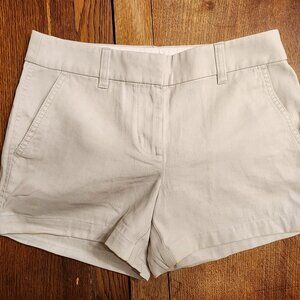 J Crew Factory 3.5" Classic Chino Shorts, Size 0, oyster grey NWOT